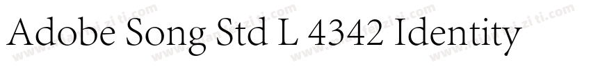 Adobe Song Std L 4342 Identity H字体转换